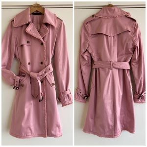 Express pink trench coat
